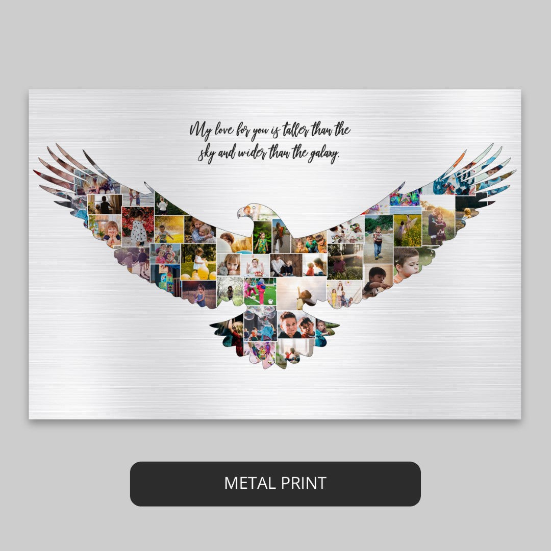 Eagle Gifts for Dad: Customized Eagle Wall Art - Unforgettable and Meaningful
