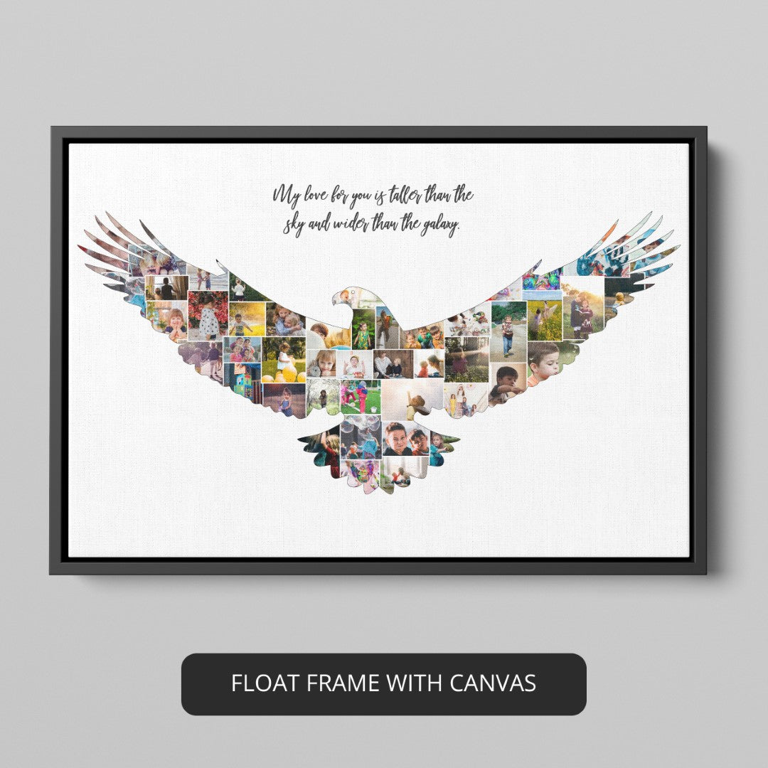 Express Your Love for Eagles: Personalized Eagle Artwork - Ideal Gift for Him