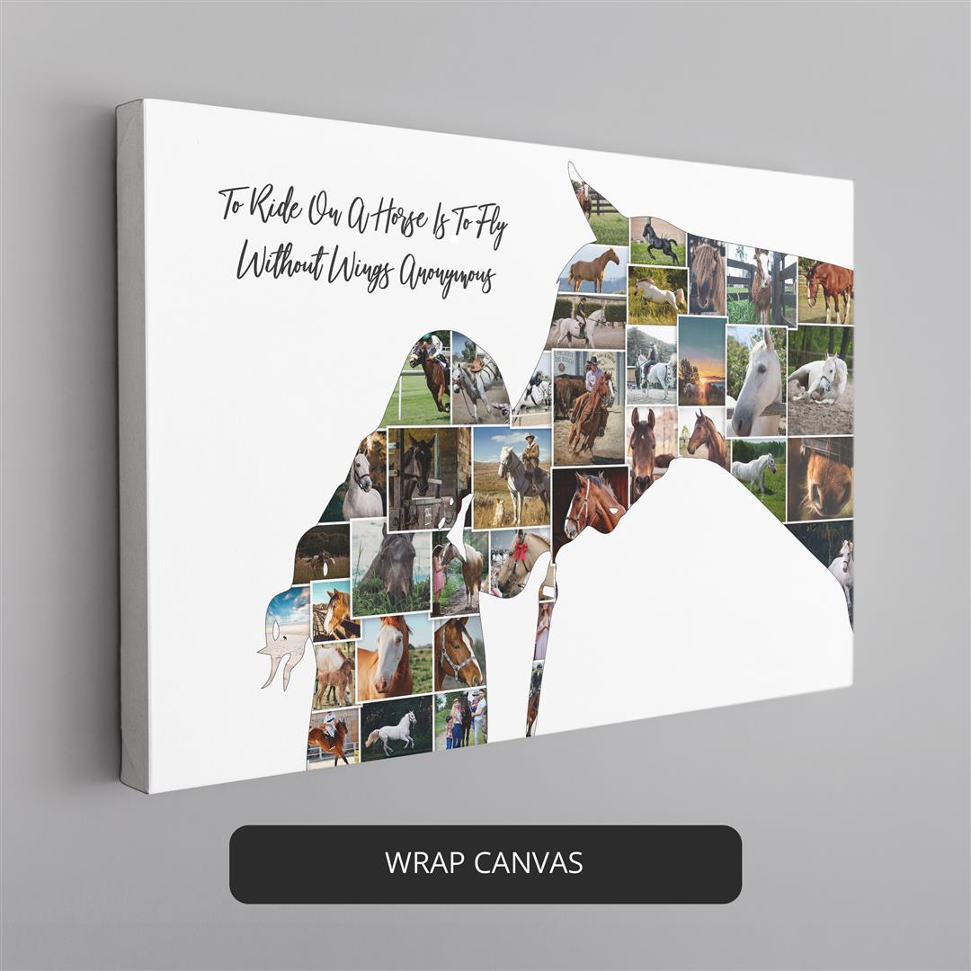 Horse Wall Art - Personalized Horse Collage Photo Frame