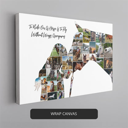Horse Wall Art - Personalized Horse Collage Photo Frame