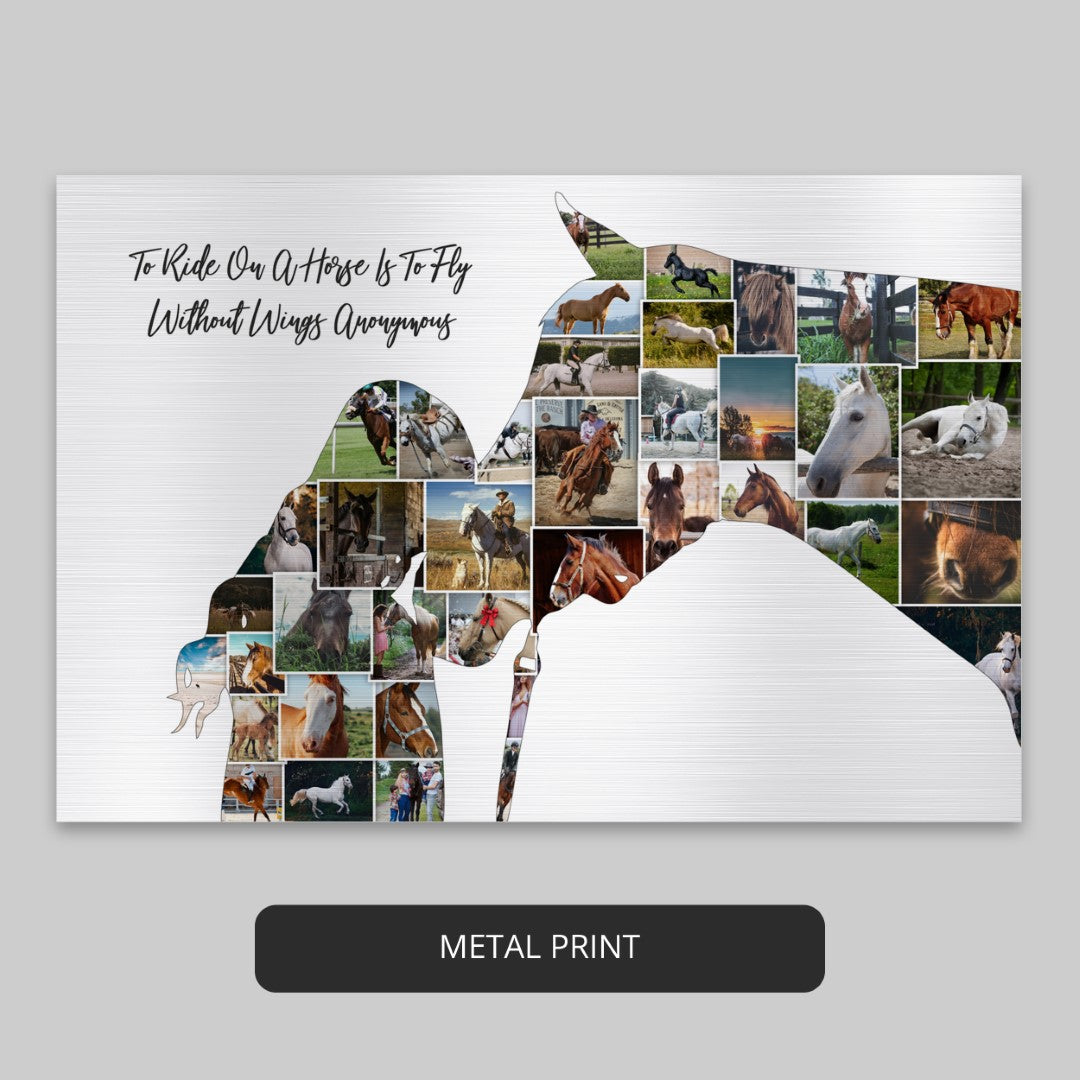 Gifts for Horse Lovers - Personalized Horse Collage Photo Frame