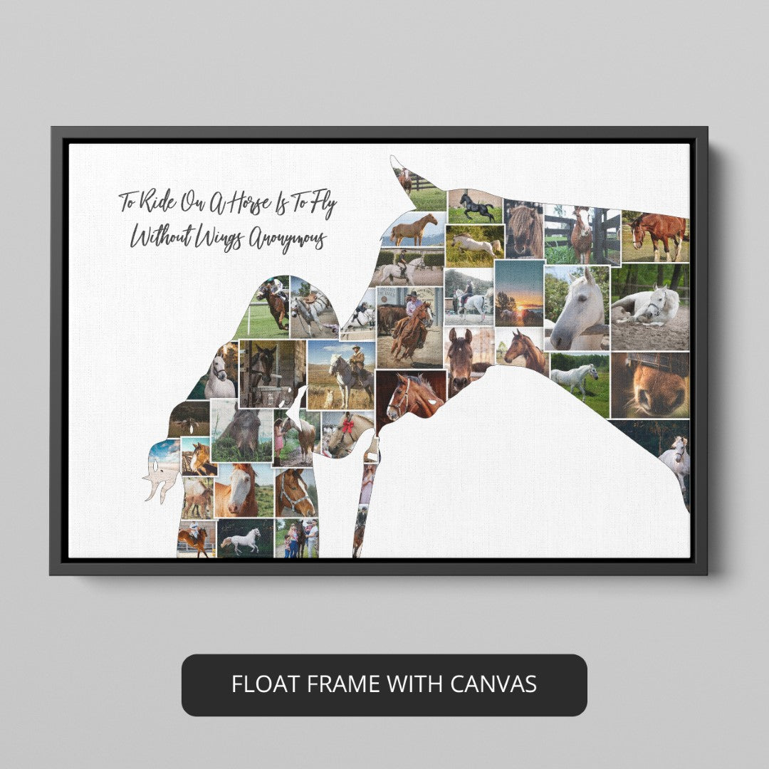 Horse Themed Gifts - Customizable Horse Collage Frame