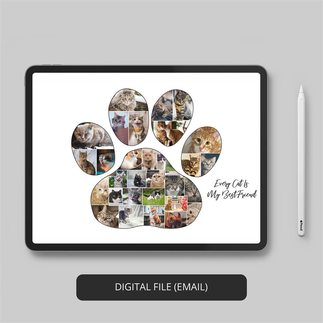 Personalized Cat Gifts - Best Gift for Cat Lovers: Cat Collage Picture Frames