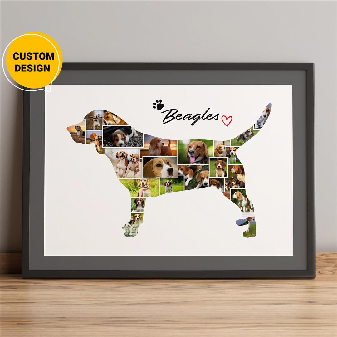 Custom Dog Memorial Gifts - Personalized Photo Collage for Dog Lovers