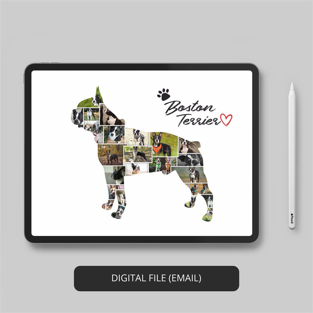 Siberian Husky Home Decor - Customizable Dog Photo Collage Art