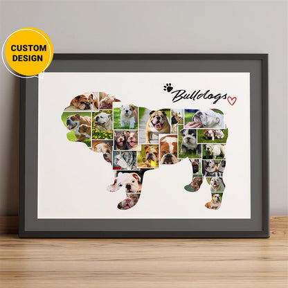 Personalized Dog Memorial Gifts - Customizable Photo Collage