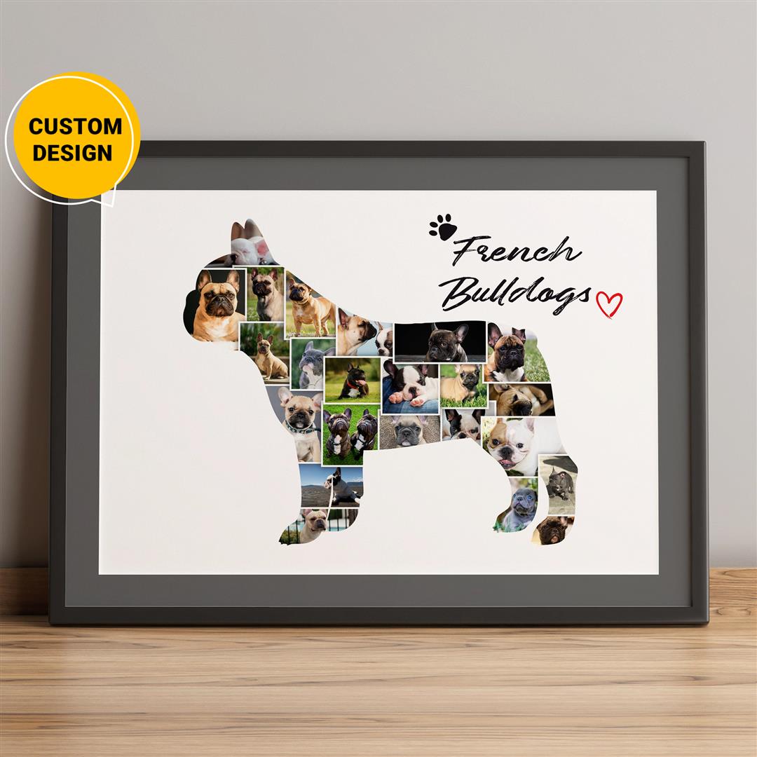 Personalized Dog Photo Collage: Unique Dog Memorial Gifts and Gifts for Dog Lovers