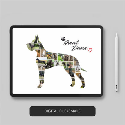 Best Dachshund Gifts - Customizable Photo Collage with Cute Dachshund Design