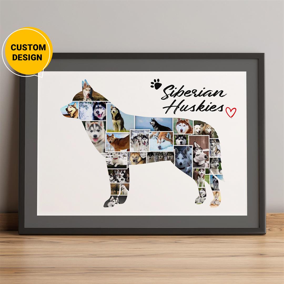Custom Dog Mom Gifts: Personalized Photo Collage for Poodle Dog Lovers
