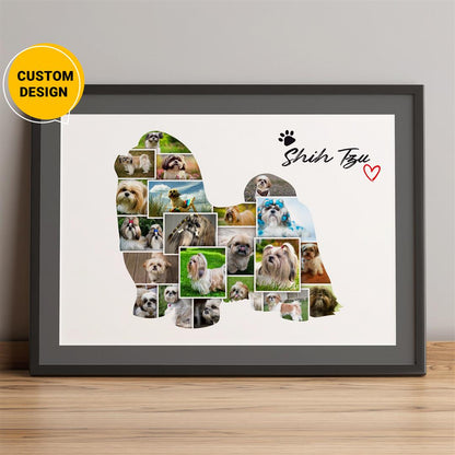 Custom Pet Portrait Canvas: Personalized Photo Collage - Best Gifts for Dogs