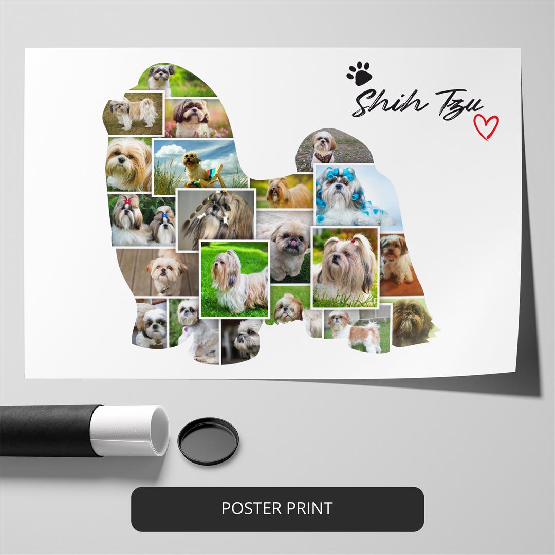 Dog Photo Collage: Custom Canvas Dog Prints for Dog Moms - Unique Gift Idea