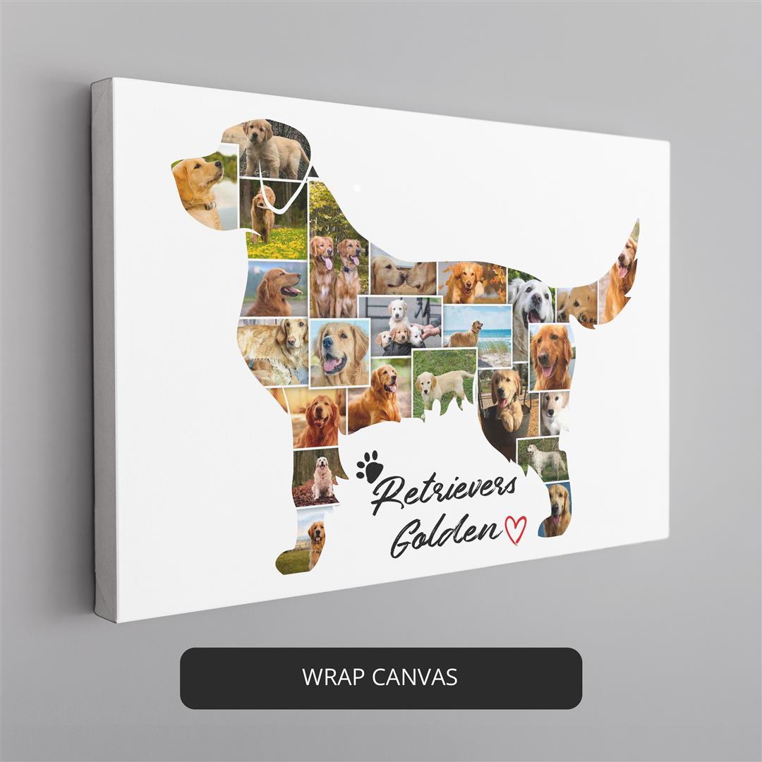Personalised Golden Retriever Wall Art Gift For Owners