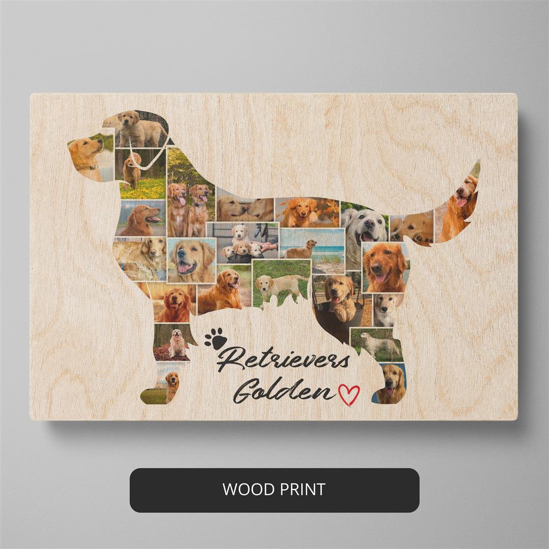 Gifts for Labrador Retriever Lovers - Custom Photo Collage with Labrador Retriever Motif