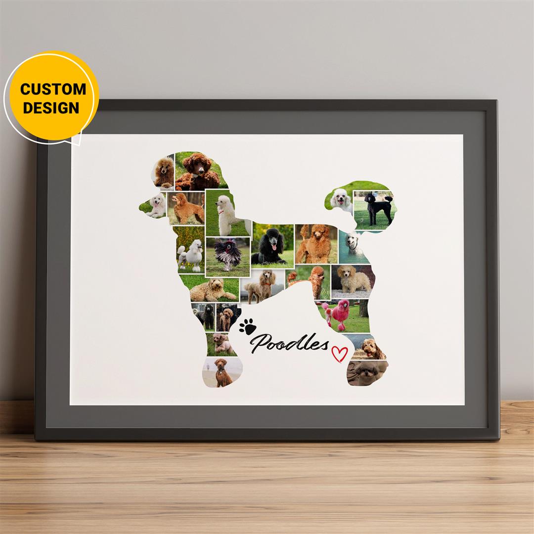 Personalized Collage Photo Frame - Perfect Gift for Miniature Schnauzer Lovers"