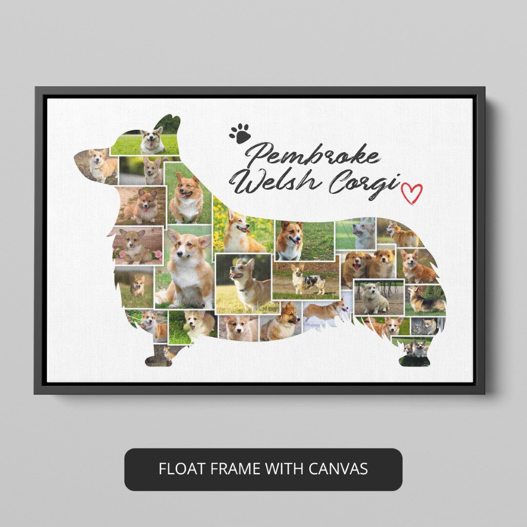 Express Your Love with Dog Canvas Wall Art - Shetland Sheepdog Collage