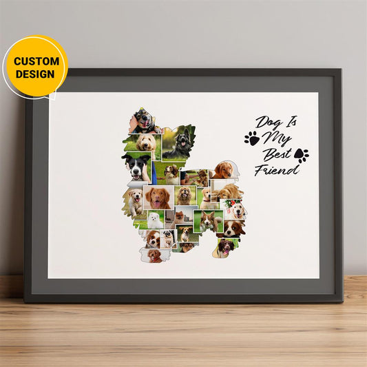 Personalized Greyhound Photo Collage: Unique Greyhound Gifts for Dog Lovers