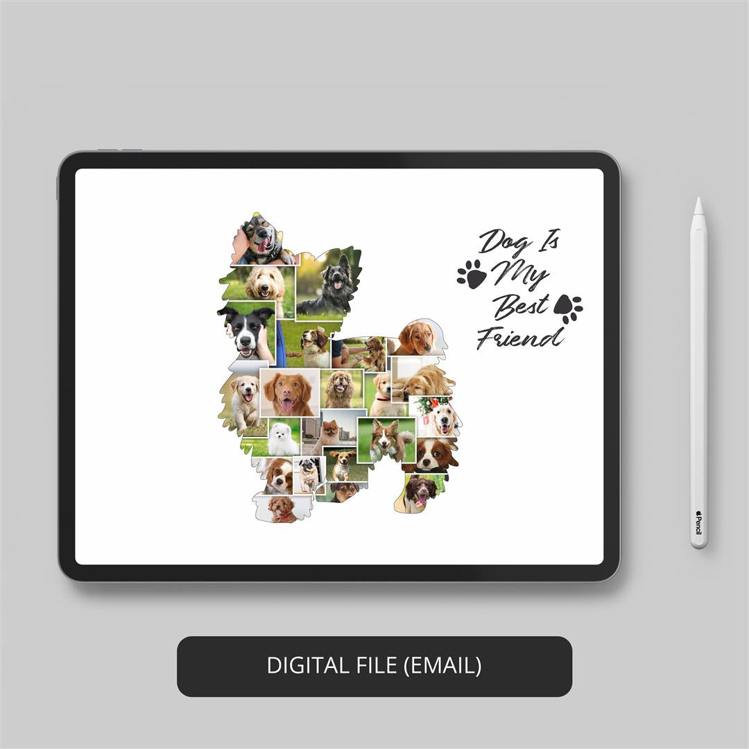 Greyhound Memorial Gifts: Commemorative Greyhound Themed Photo Collage