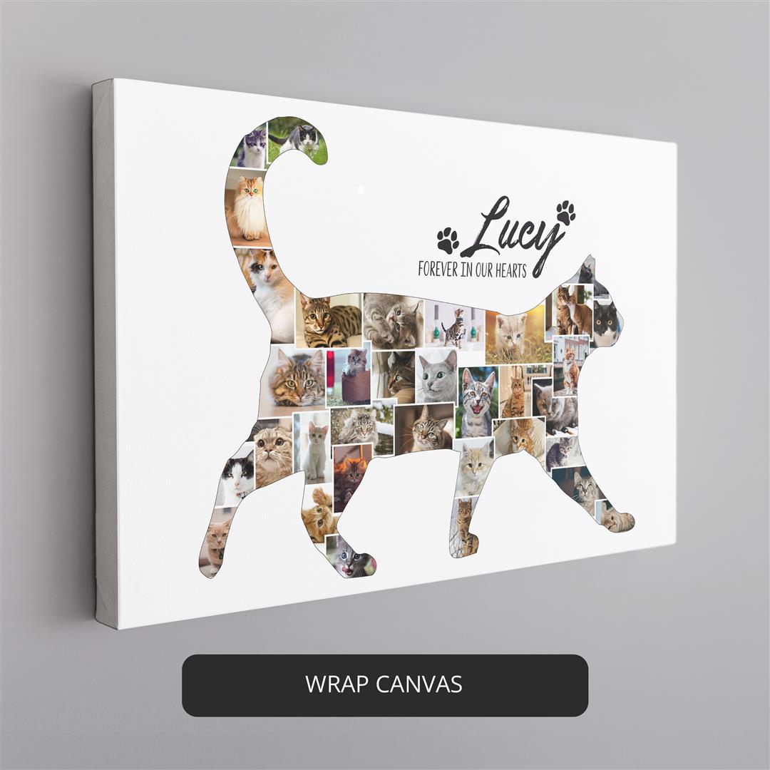 Cat gifts for her: Celebrate her love for cats with our unique cat-themed photo collage