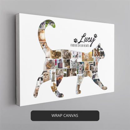 Cat gifts for her: Celebrate her love for cats with our unique cat-themed photo collage
