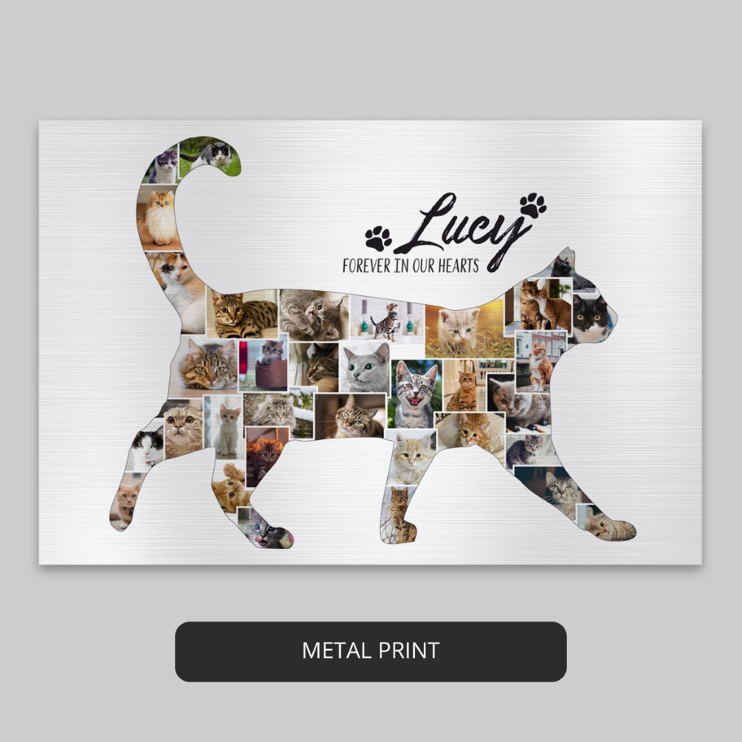 Cat photo collage: A beautiful and unique cat-themed wall art for cat lovers