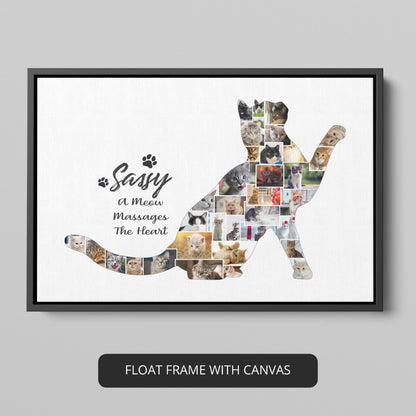 Pet Cat Memorial Gifts: Personalized Cat Themed Photo Collage