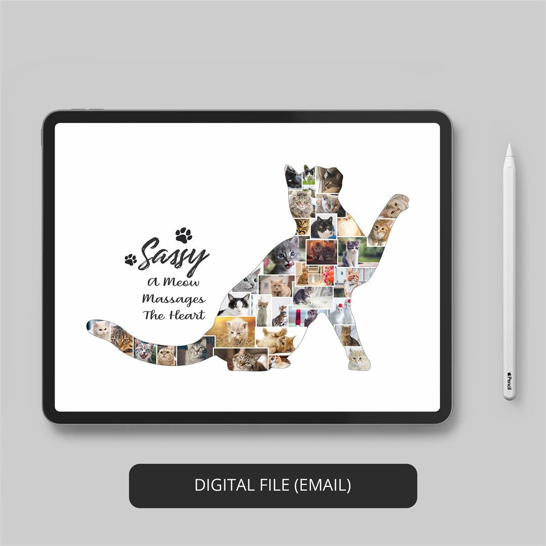 Cat Themed Gifts for Women: Customizable Cat Photo Collage