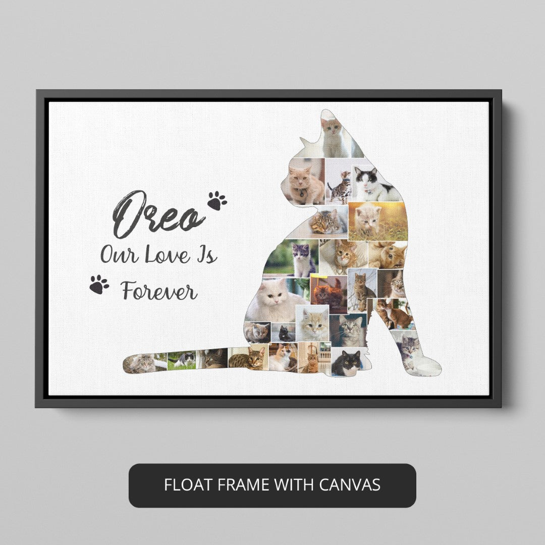 Cat Photo Collage - Perfect Personalized Cat Gift for Cat Lovers