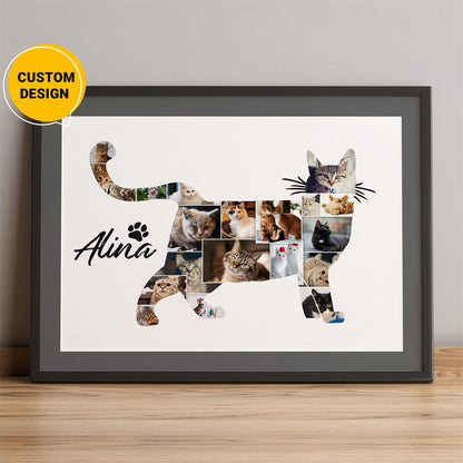 Personalized Cat Photo Collage - Unique Gifts for Cat Lovers