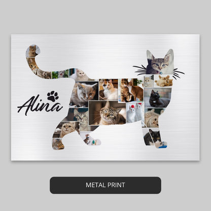 Custom Cat Photo Collage - Cat Wall Art and Home Decor