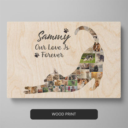Cat Themed Gifts for Women - Personalized Cat Lover Photo Collage