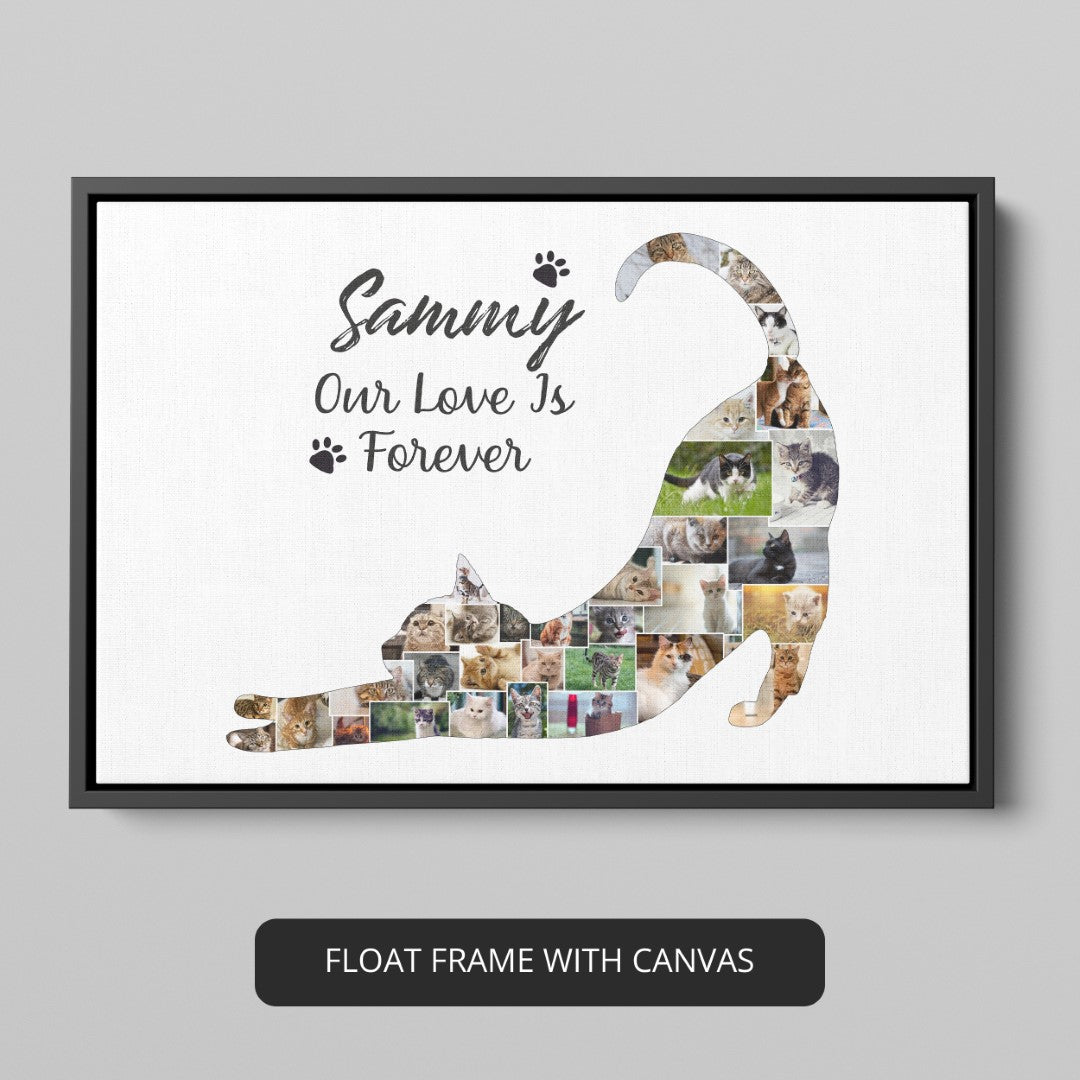 Cat Paw Gift - Personalized Photo Collage featuring Cat Paw Prints