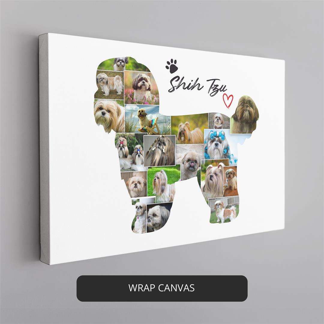 Bulldog Wall Art - Customized Photo Collage with Bulldog Motif