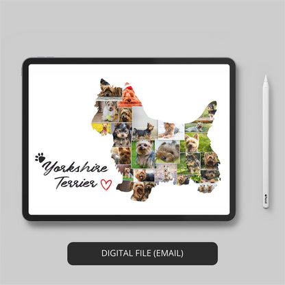 Gift for Dog Lover - Personalized Dog Lover Photo Collage Artwork