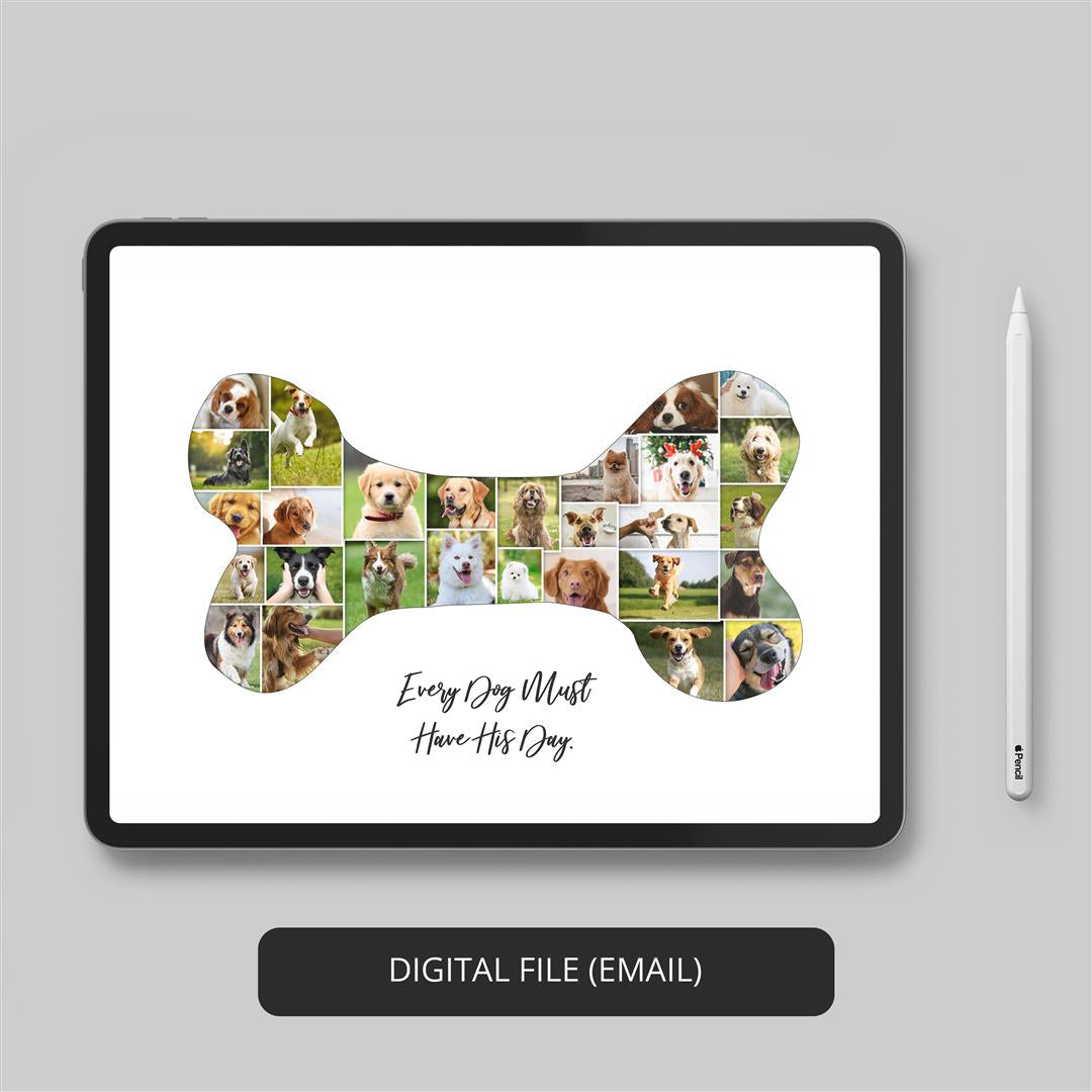 Dog Remembrance Gifts - Personalized Dog Memory Photo Collage