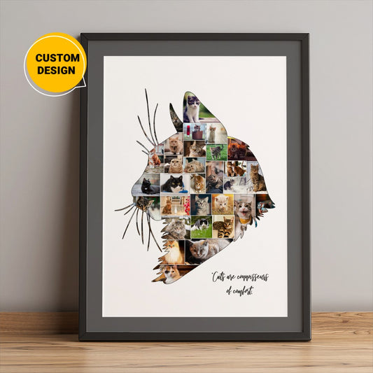Personalized Cat Photo Collage - Unique Gifts for Cat Lovers