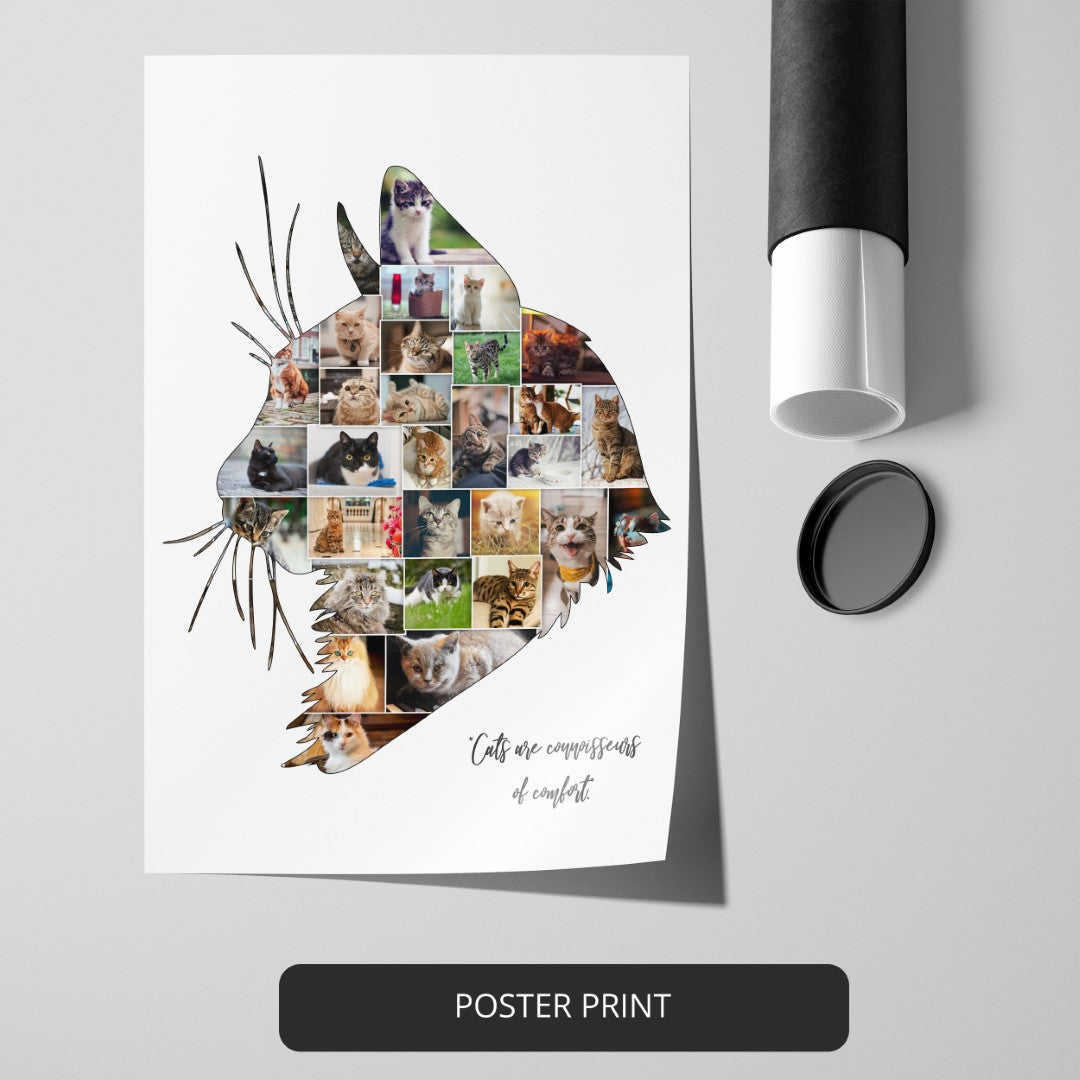 Cat Gifts - Customizable Photo Collage for Cat Lovers