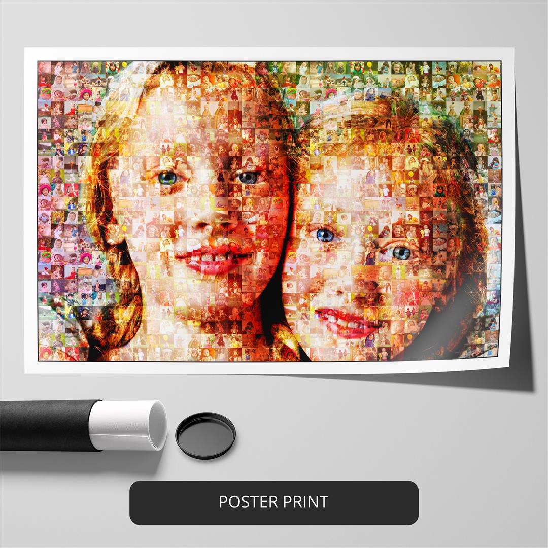 Mosaic Picture Gift: Personalized Canvas Wall Art