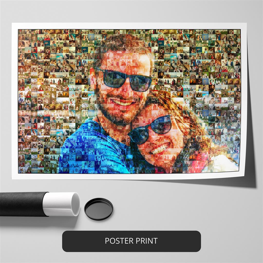Unique Anniversary Gifts for Couples - Personalized Photo Collage