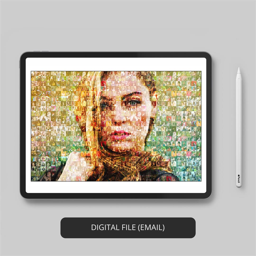 Customizable Couple Gift - Preserve Your Love in a Photo Mosaic