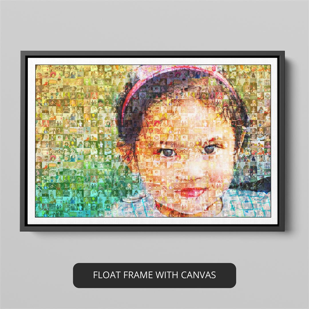 Personalized Gifts for Her - Photo Collage with Mosaic Picture - Gift for Wife's Birthday