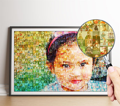 Personalized Photo Collage - Unique Gift for Her - Custom Mosaic Picture Gift