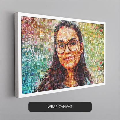 Mosaic canvas wall art - Stunning photo mosaic gift idea - Personalized gifts for her