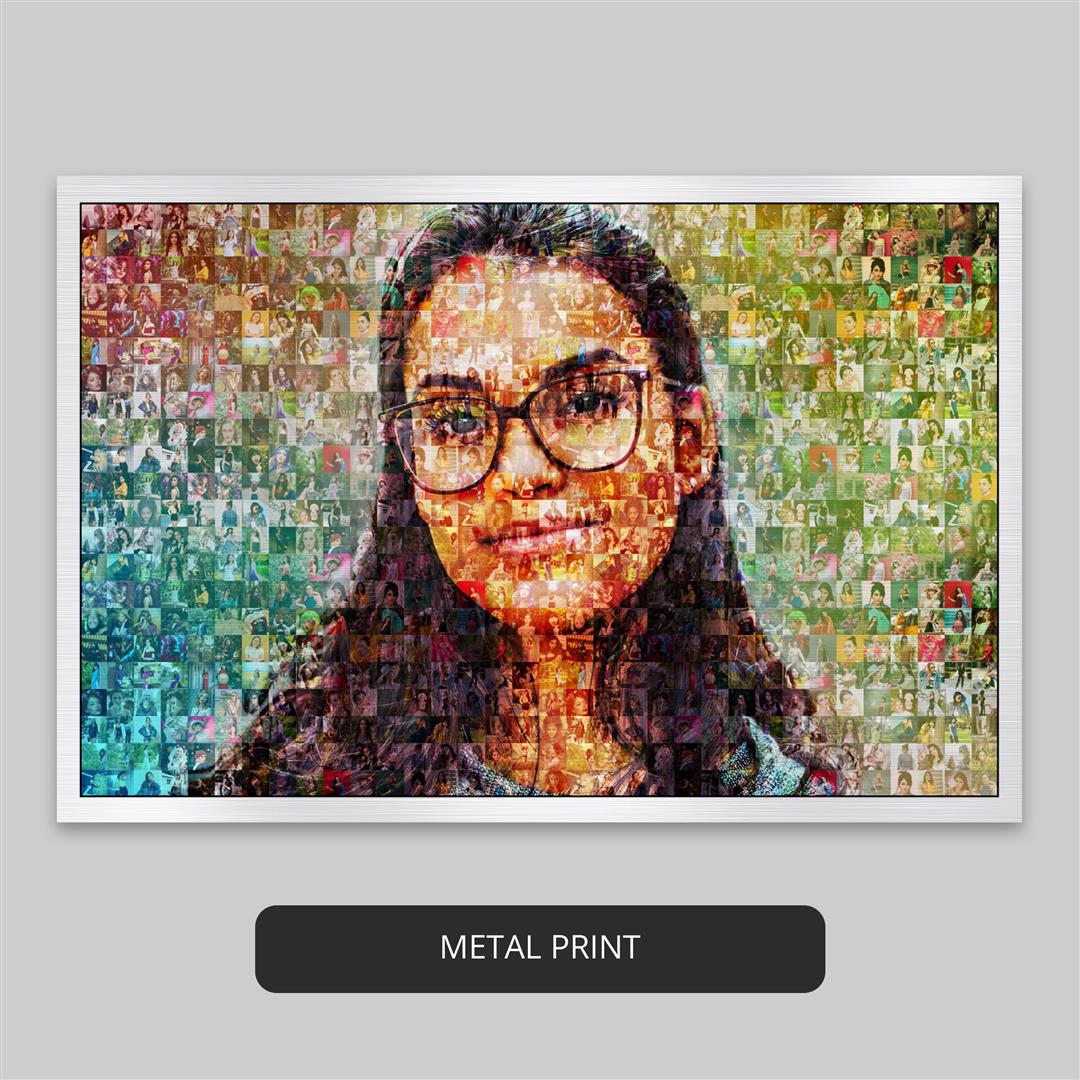 Custom photo mosaic - Creative gift idea for girlfriend - Personalized couple gift