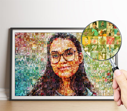 Personalized photo collage - A unique gift for her - Personalized gifts for her, photo mosaic gift