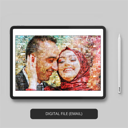 Elevate Your Décor with Photo Mosaic Canvas Print - Anniversary Gift