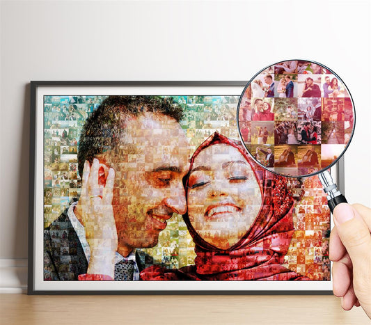 Golden Wedding Anniversary Gifts - Personalized Photo Collage