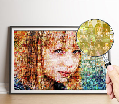 Mosaic Picture Gift: Personalized Photo Collage for Girlfriend's Birthday