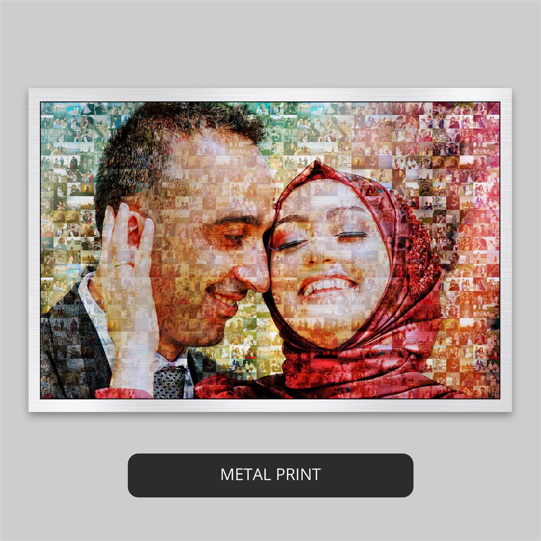 Valentine's Day Photo Collage - Personalized Couple Gifts - Mosaic Art Gift