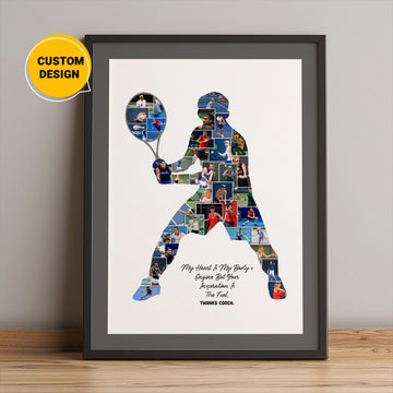 Personalized Tennis Photo Collage: Ideal Gifts for Tennis Players