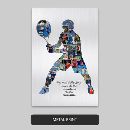 Tennis Player Christmas Gifts: Custom Photo Collage